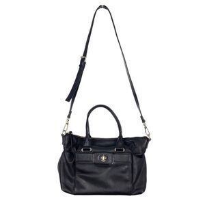 Kate Spade | Hampton Road Janie Black Leather Satchel Crossbody Bag